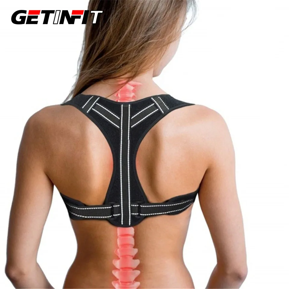 Корректор осанки Getinfit для верхней части спины Регулируемый бандаж ключиц