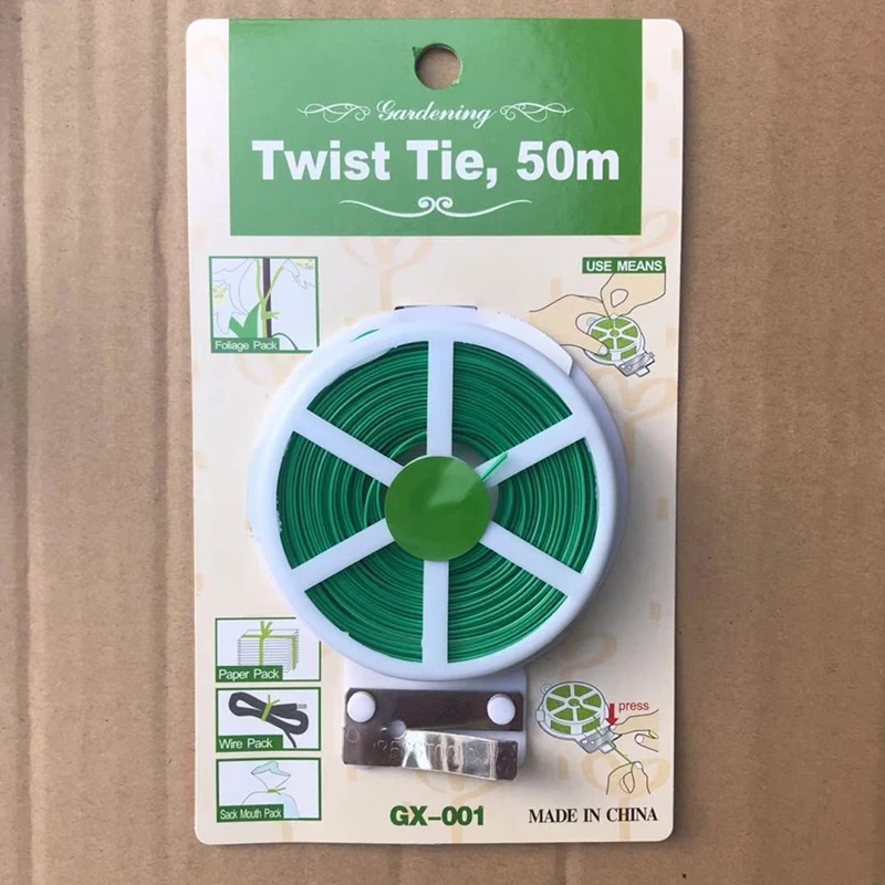 50M Gardening Vine Climbing Plants Bracket Cable Twist Tie Reusable Green Coated String With Cutter Sturdy Plant Grafting Fixer
50M Gardening Vine Climbing Plants Bracket Cable Twist Tie Reusable Green Coated String With Cutter Sturdy Plant Grafting Fixer