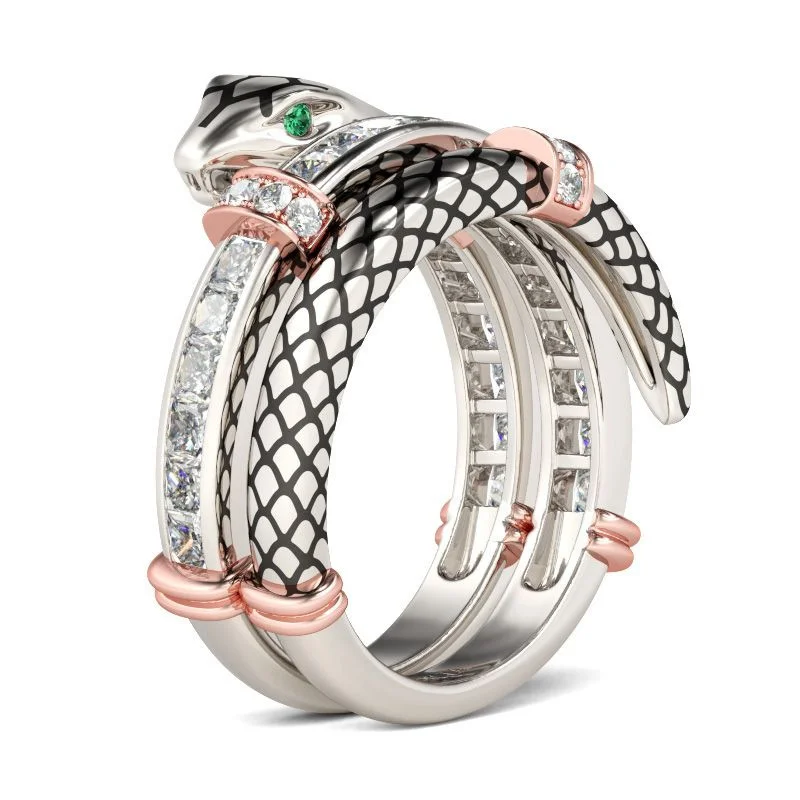 2022 New Two-color Green-eyed Snake Ring For Women Jewelry Metal Animal Female Rings Hand Accessories
2022 New Two-color Green-eyed Snake Ring For Women Jewelry Metal Animal Female Rings Hand Accessories
