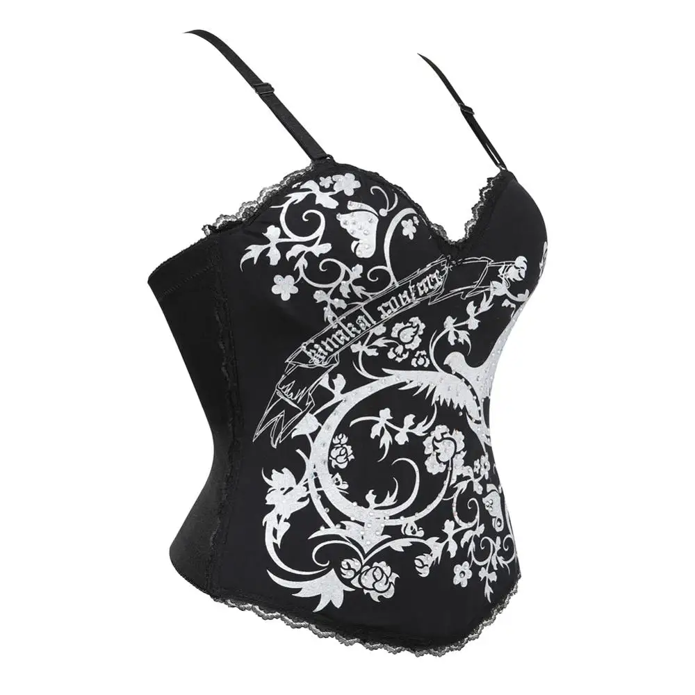 Sexy Womens Rhinestone Overbust Corset Phoenix Tattoo Print with Removable Strap Corsets Bustier Top Clubwear Gothic Top
Sexy Womens Rhinestone Overbust Corset Phoenix Tattoo Print with Removable Strap Corsets Bustier Top Clubwear Gothic Top