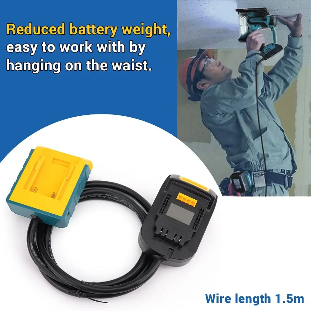 Hot EU plug Battery Extension Cord Tool Suitable for Makita For Bosch For Milwaukee For DeWalt 18v lithium Batteries and tools
Hot EU plug Battery Extension Cord Tool Suitable for Makita For Bosch For Milwaukee For DeWalt 18v lithium Batteries and tools