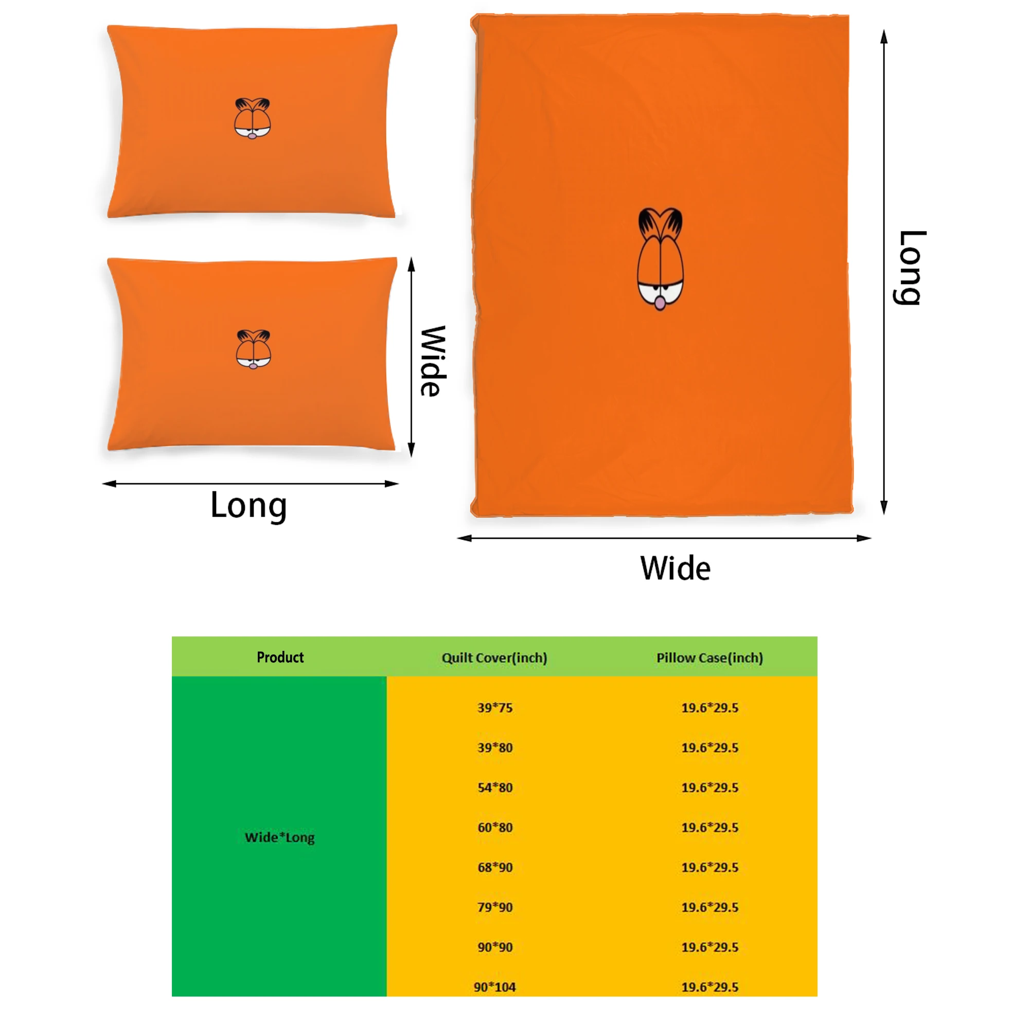 Garfield Cartoon Graphic Printed Bedding Set Pattern Printing Polyester Quilt Cover Set 3 Pieces Quilt Cover Pillow Cover Set
Garfield Cartoon Graphic Printed Bedding Set Pattern Printing Polyester Quilt Cover Set 3 Pieces Quilt Cover Pillow Cover Set
