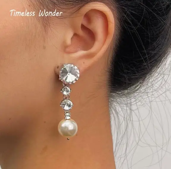 Timeless Wonder Super Shiny Zirconia Pearl Geo Clip Earrings Women Jewelry Punk Runway Goth Designer Bontique Rare Fancy 5387
Timeless Wonder Super Shiny Zirconia Pearl Geo Clip Earrings Women Jewelry Punk Runway Goth Designer Bontique Rare Fancy 5387