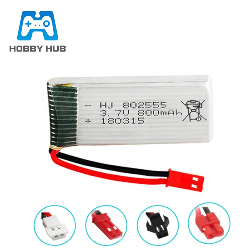 3 7 В 800 мАч 802555 lipo батарея для Syma X54HW X56W X54HC JXD509 W 509G V686 TK110HW F181 F163 H12C RC drone запасные