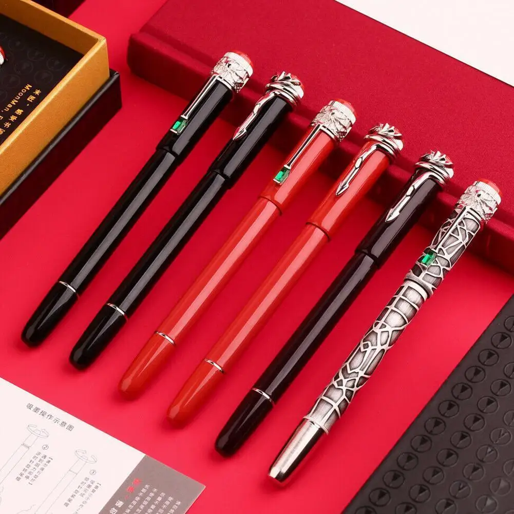 Metal Resin Fountain Pen Signature Pen Retro Classic Heritage Snake/spider Piston Ink Pen F Nib 0.5mm Business Gift Fountain Pen 
Metal Resin Fountain Pen Signature Pen Retro Classic Heritage Snake/spider Piston Ink Pen F Nib 0.5mm Business Gift Fountain Pen