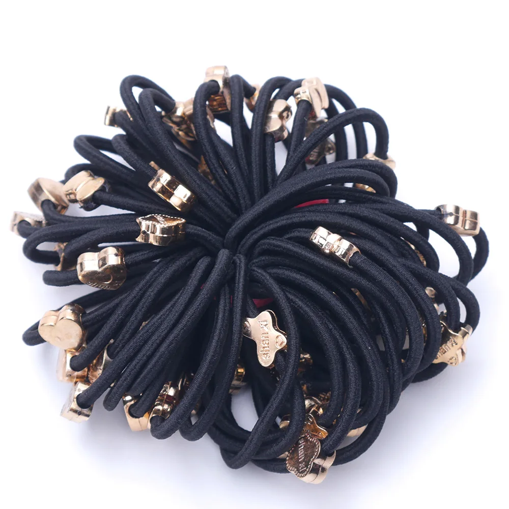 30pcs Hair Ring Black Elastic Hair Rope Korean Style Cartoon Gold Beads Handmade Hair Ornament Gifts Women Hair Accessories
30pcs Hair Ring Black Elastic Hair Rope Korean Style Cartoon Gold Beads Handmade Hair Ornament Gifts Women Hair Accessories