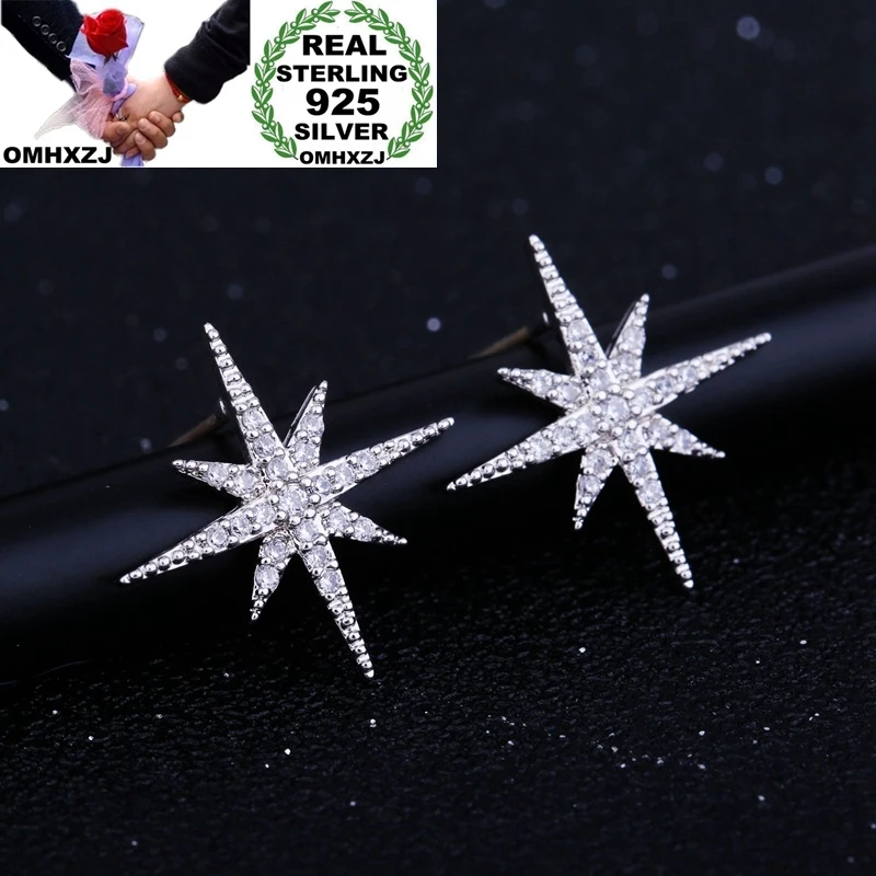 OMHXZJ Wholesale European Fashion Woman Girl Party Birthday Wedding Gift Star AAA Zircon 925 Sterling Silver Stud Earrings EA508
OMHXZJ Wholesale European Fashion Woman Girl Party Birthday Wedding Gift Star AAA Zircon 925 Sterling Silver Stud Earrings EA508