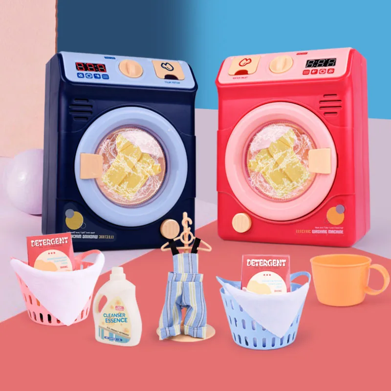 Kids Electric Drum Washing Machine Toy Pretend Play House Mini Simulation Electric Toys Rotate Kinetic Cleaning Preschool Toys
Kids Electric Drum Washing Machine Toy Pretend Play House Mini Simulation Electric Toys Rotate Kinetic Cleaning Preschool Toys
