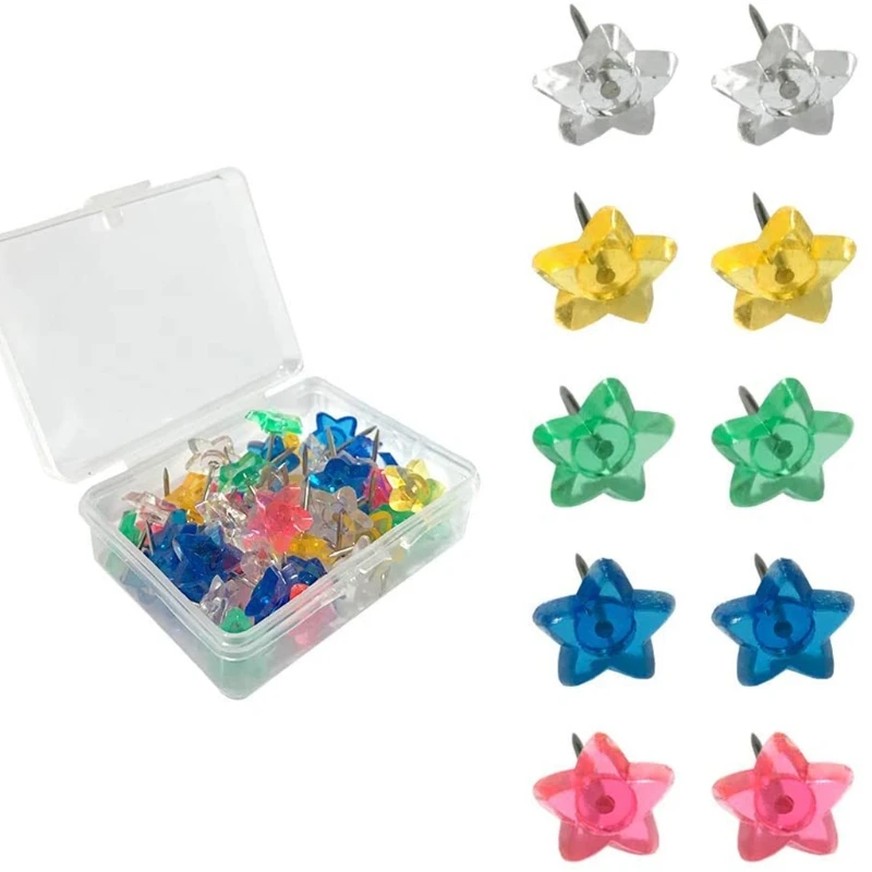 2022 New Pack of 30Pcs Creative Star Style Thumb Tacks Pushpins Set for Wedding Home Wall
2022 New Pack of 30Pcs Creative Star Style Thumb Tacks Pushpins Set for Wedding Home Wall