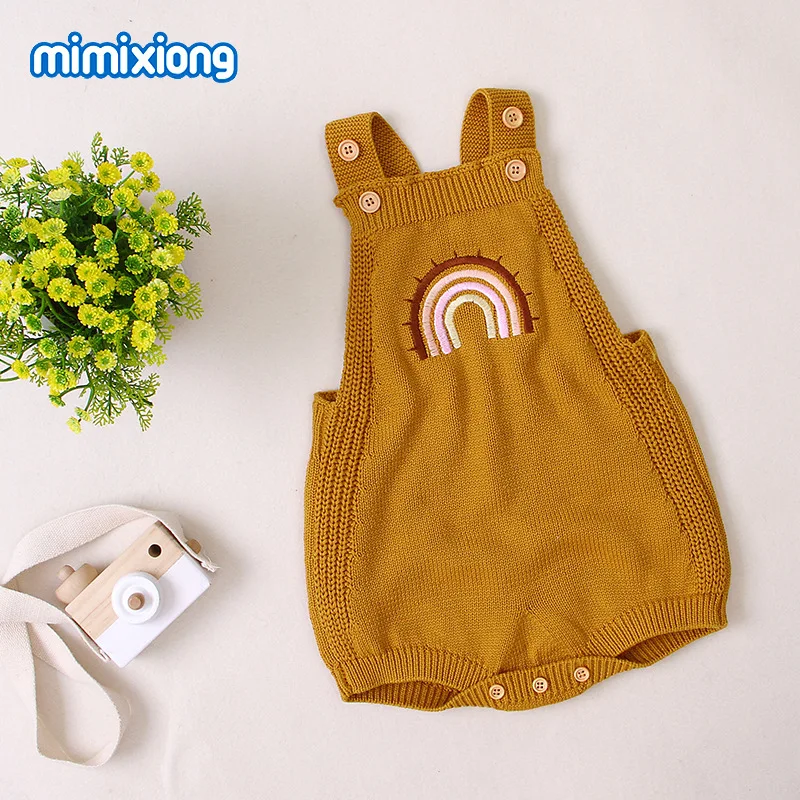 2021 Infant Autumn Romper Boys and Girls Knitted Jumpsuit Baby Girl Rainbow Romper Baby Clothes Fall Clothes for Toddler Girls
2021 Infant Autumn Romper Boys and Girls Knitted Jumpsuit Baby Girl Rainbow Romper Baby Clothes Fall Clothes for Toddler Girls