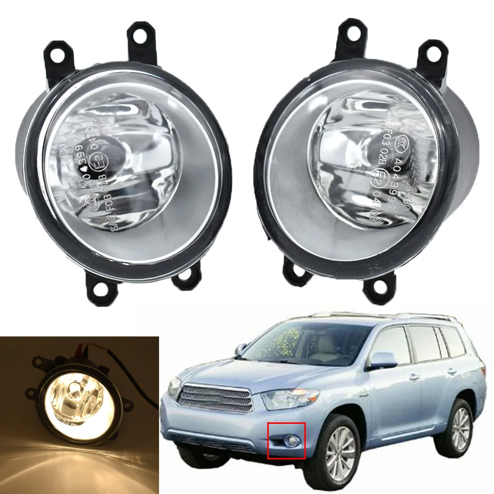 2pcs Car Front Bumper Halogen Fog Lamp LED Lights H11 12V For T oyota Highlander 2008 2009 2010 2011 2012 | Автомобили и