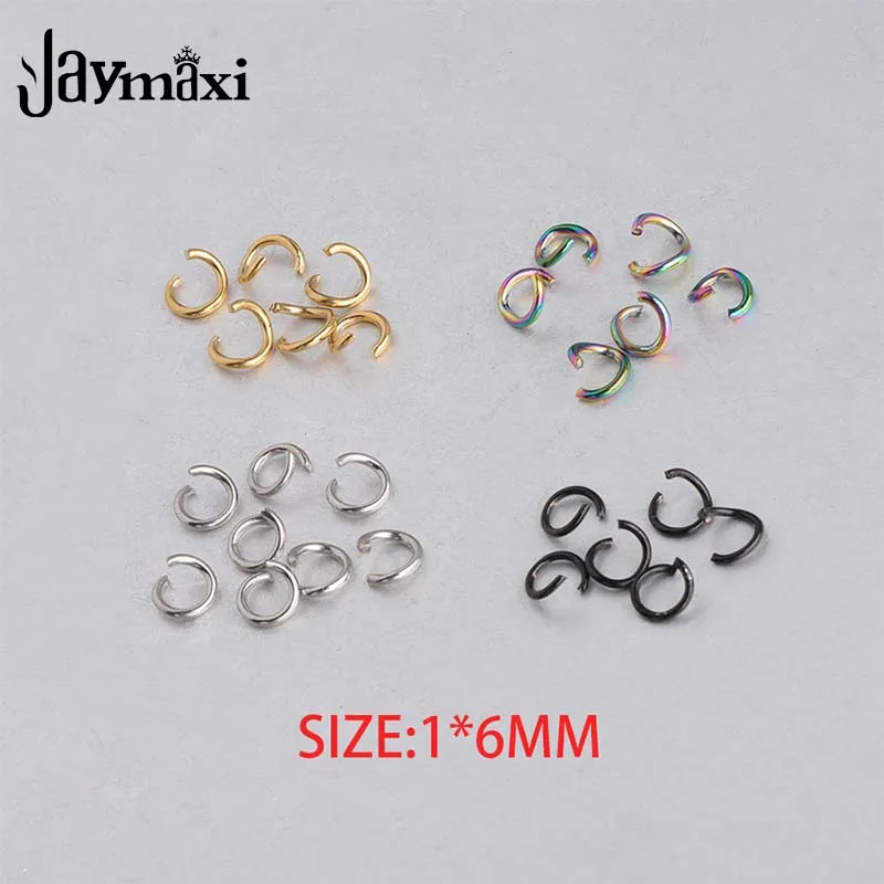 Jaymaxi 1 * 6mm Jump Rings Rainbow Color Black DIY Stainless Steel Split Ring DIY Jewelry Findings 100pcs/lot
Jaymaxi 1 * 6mm Jump Rings Rainbow Color Black DIY Stainless Steel Split Ring DIY Jewelry Findings 100pcs/lot