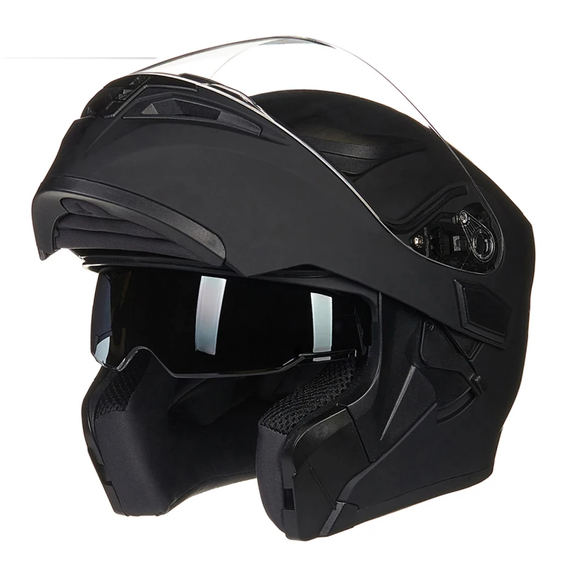 Double Lens Motorcycle Helmet Flip Up Rider's Cafe Racer ATV Safety Quality Capacetes Para Moto Casque Cross Vespa Cruiser
Double Lens Motorcycle Helmet Flip Up Rider's Cafe Racer ATV Safety Quality Capacetes Para Moto Casque Cross Vespa Cruiser