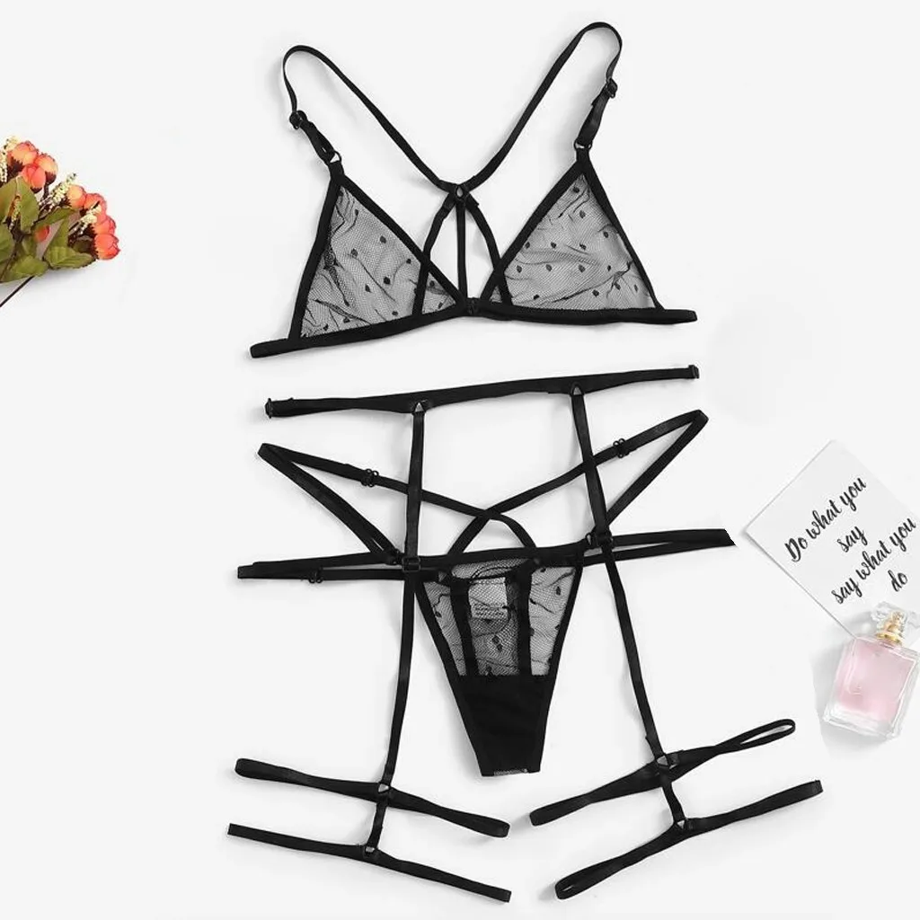 Lace Black Harness Polka Dot Sexy Women Erotic Lingerie Set 2020 See Through Ladies Bra And Underwear Set
Lace Black Harness Polka Dot Sexy Women Erotic Lingerie Set 2020 See Through Ladies Bra And Underwear Set