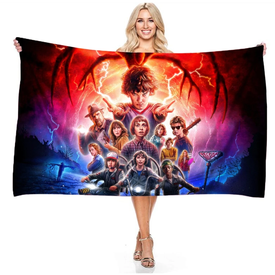 Stranger Things Beach Towel Adult Boys Girls Horror Movie 3d Printed Microfiber Rectangular Bath Towels Bathroom Shower Towels
Stranger Things Beach Towel Adult Boys Girls Horror Movie 3d Printed Microfiber Rectangular Bath Towels Bathroom Shower Towels