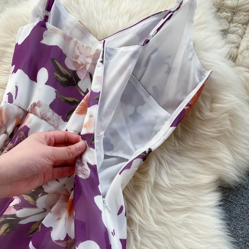 FMFSSOM Summer Spaghetti Strap Ankle-Length Women Dress 2021 Print Chiffon Beach Style A-LINE Jacquard Robe
FMFSSOM Summer Spaghetti Strap Ankle-Length Women Dress 2021 Print Chiffon Beach Style A-LINE Jacquard Robe
