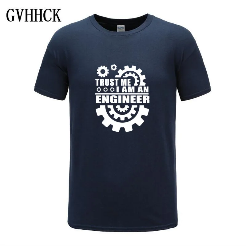 Летние хлопковые футболки GVHHCK надпись TRUST ME я инженер Мужская футболка с принтом
