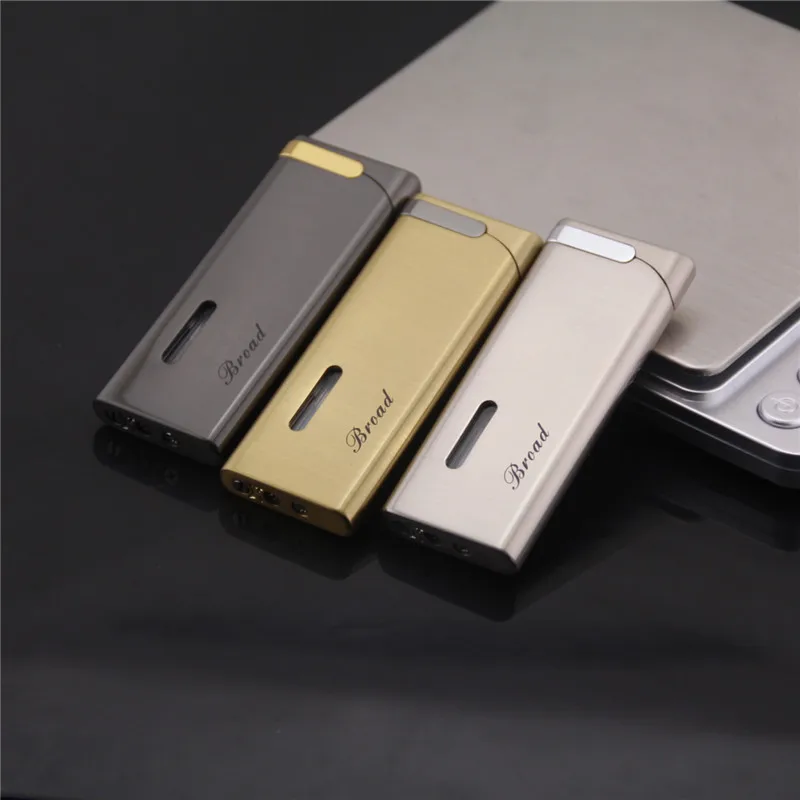 Ultra Thin Butane Torch Turbo Lighters Gas Lighter Cigarettes Accessories Metal Jet Cigar Smoking Lighters Gadgets for Men 
Ultra Thin Butane Torch Turbo Lighters Gas Lighter Cigarettes Accessories Metal Jet Cigar Smoking Lighters Gadgets for Men