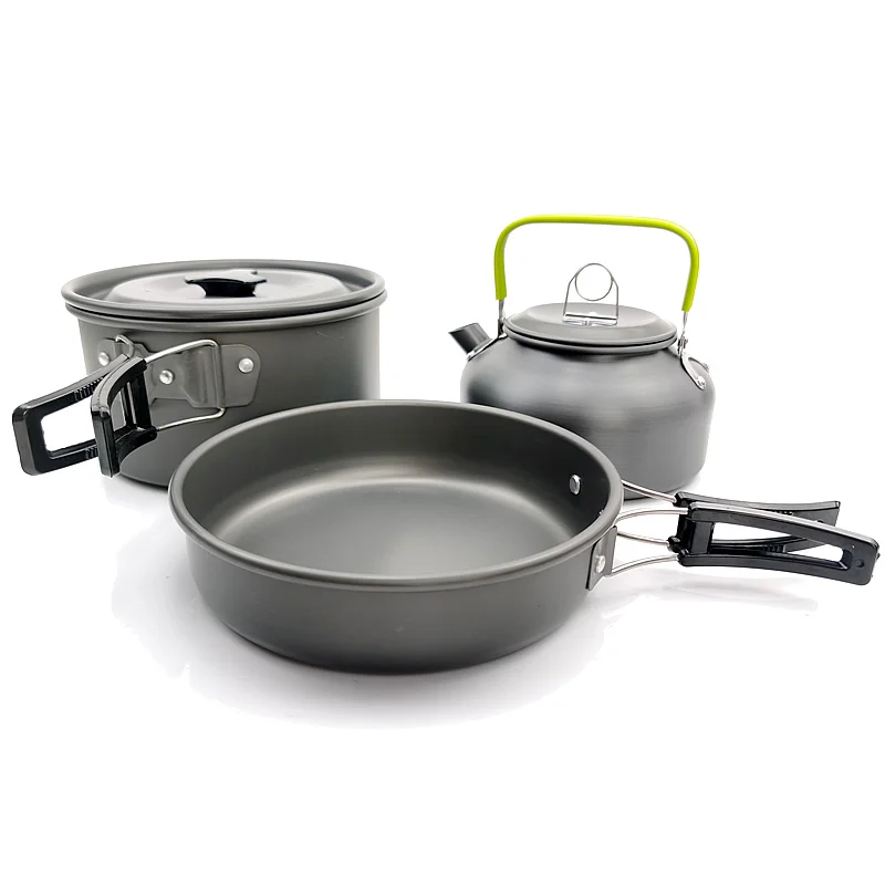 Camping Pot Frypan Kettle Cookware Utensils Outdoor Tableware Set Hiking Picnic Tableware Pot Pan 1-3Persons
Camping Pot Frypan Kettle Cookware Utensils Outdoor Tableware Set Hiking Picnic Tableware Pot Pan 1-3Persons