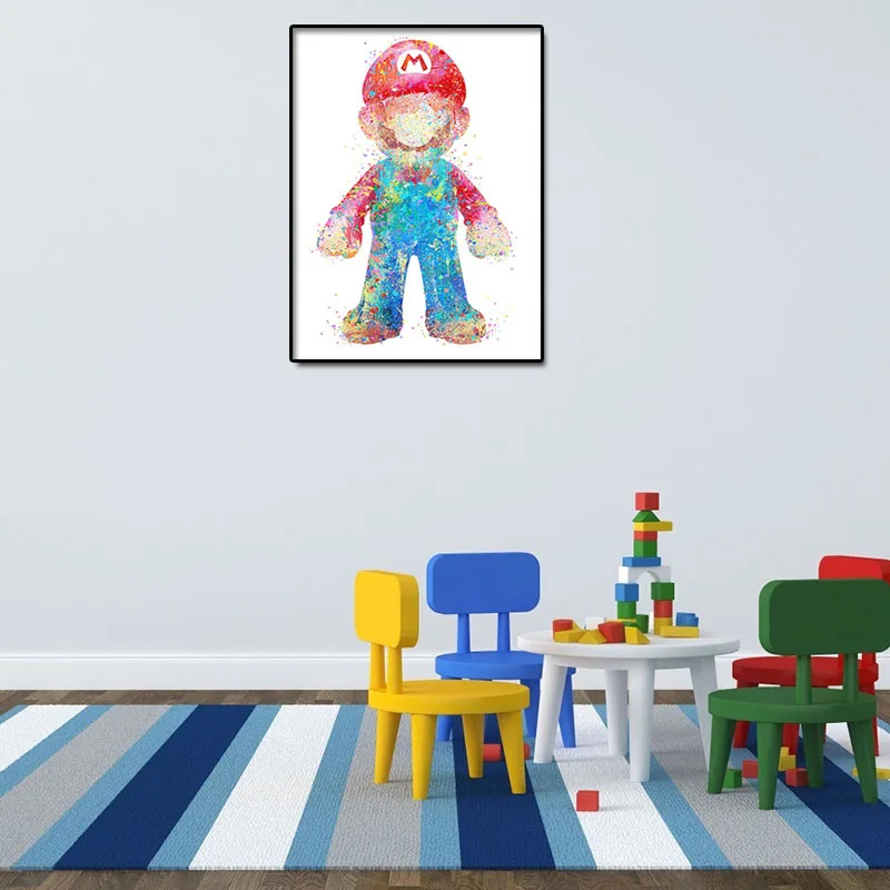 Original Watercolor Game Super Mario Cartoon figure Poster Wall Picture Canvas Painting Mural Kids Room Home Decoration
Original Watercolor Game Super Mario Cartoon figure Poster Wall Picture Canvas Painting Mural Kids Room Home Decoration