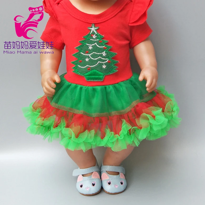 

43 см для ухода за ребенком для мам кукла Рождественская одежда Санта Клаус платье шляпа подходит для 18 дюймов куклы девушки пальто Одежда дл...
