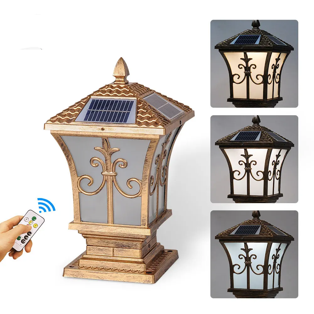 Solar Garden Light Three-tone Light + Light Control Outdoor Column Head Light IP65 Waterproof Zero Electricity Bill Led Lights
Solar Garden Light Three-tone Light + Light Control Outdoor Column Head Light IP65 Waterproof Zero Electricity Bill Led Lights