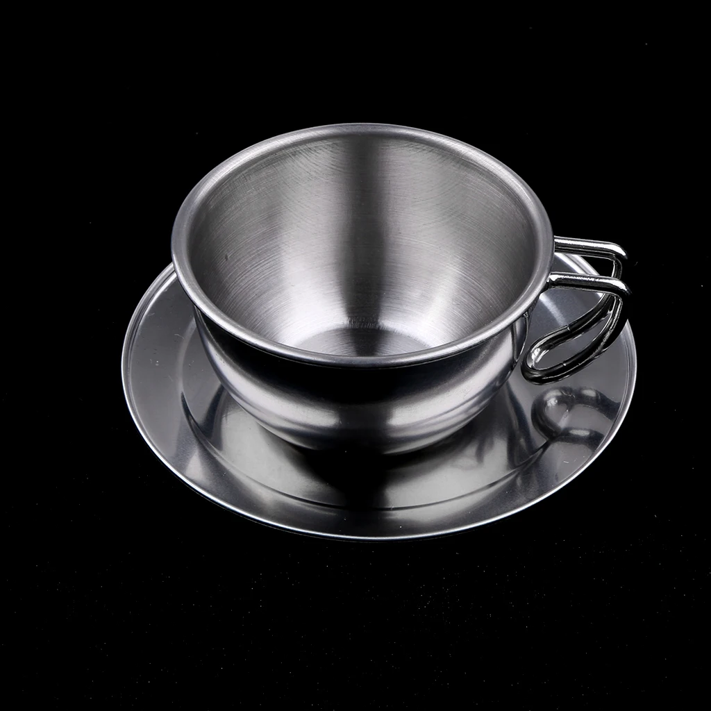 Kids Pretend Play Kitchen Cooking Toys, Stainless Steel Tableware - Coffee Cup with Saucer & Spoon
Kids Pretend Play Kitchen Cooking Toys, Stainless Steel Tableware - Coffee Cup with Saucer & Spoon