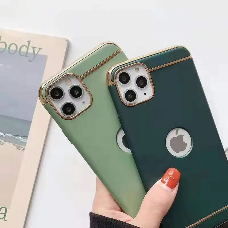 Модный гибридный жесткий чехол 3 в 1 с металлическим покрытием для iphone 11 XS Max 6 6s 7 8