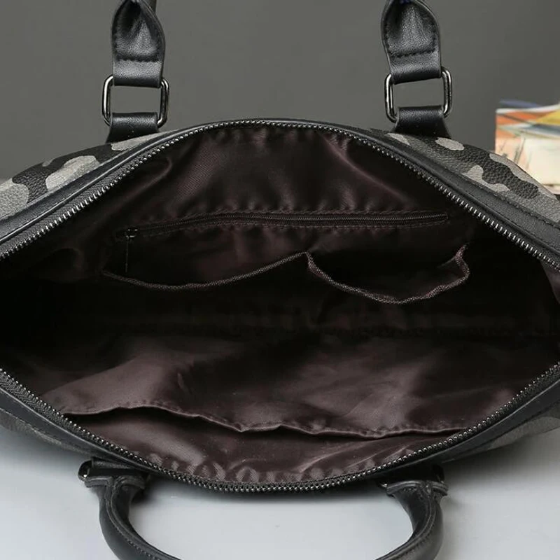 New Designer Camouflage Handbags Casual Cross Body Bag Men Laptop Bags Fashion Patchwork Leather Briefcase Large Shoulder Bag
New Designer Camouflage Handbags Casual Cross Body Bag Men Laptop Bags Fashion Patchwork Leather Briefcase Large Shoulder Bag