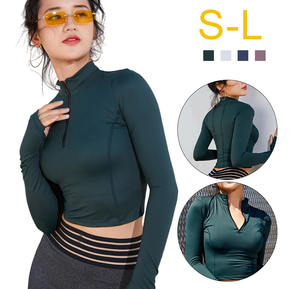 Women's Long Sleeve Crop Top Elastic Breathable Workout Yoga Top Seamless Gym Woman Sport Shirt Yoga Top Female Workout T-shirt
Women's Long Sleeve Crop Top Elastic Breathable Workout Yoga Top Seamless Gym Woman Sport Shirt Yoga Top Female Workout T-shirt