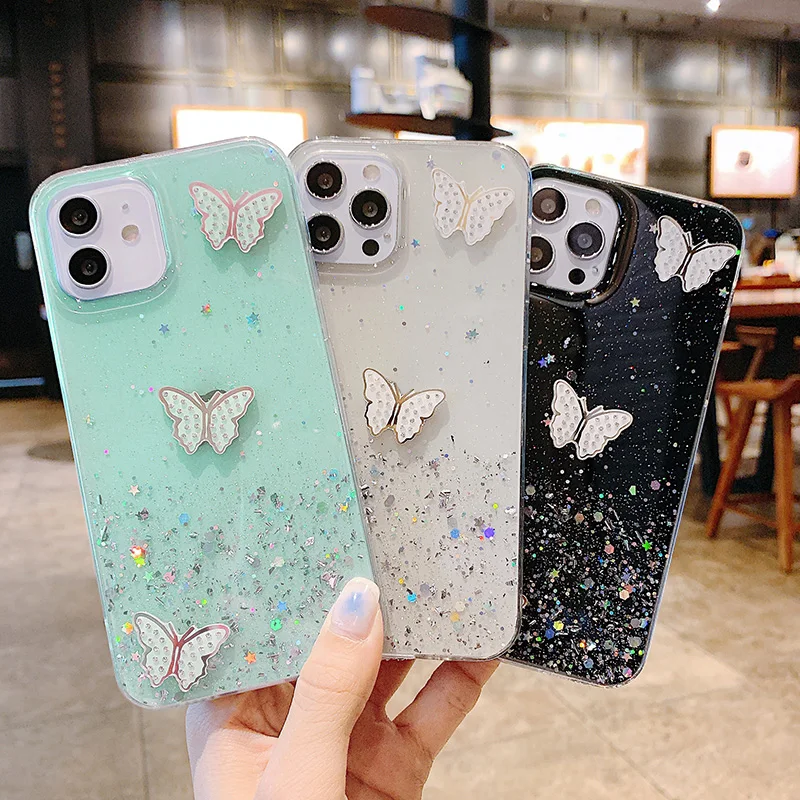 For iPhone 12 Pro Max Case iphone 11 Pro X XR XS 6S 7 8 Plus SE 2020 Luxury Glitter Bling Star Butterfly Clear Soft TPU Cover
For iPhone 12 Pro Max Case iphone 11 Pro X XR XS 6S 7 8 Plus SE 2020 Luxury Glitter Bling Star Butterfly Clear Soft TPU Cover