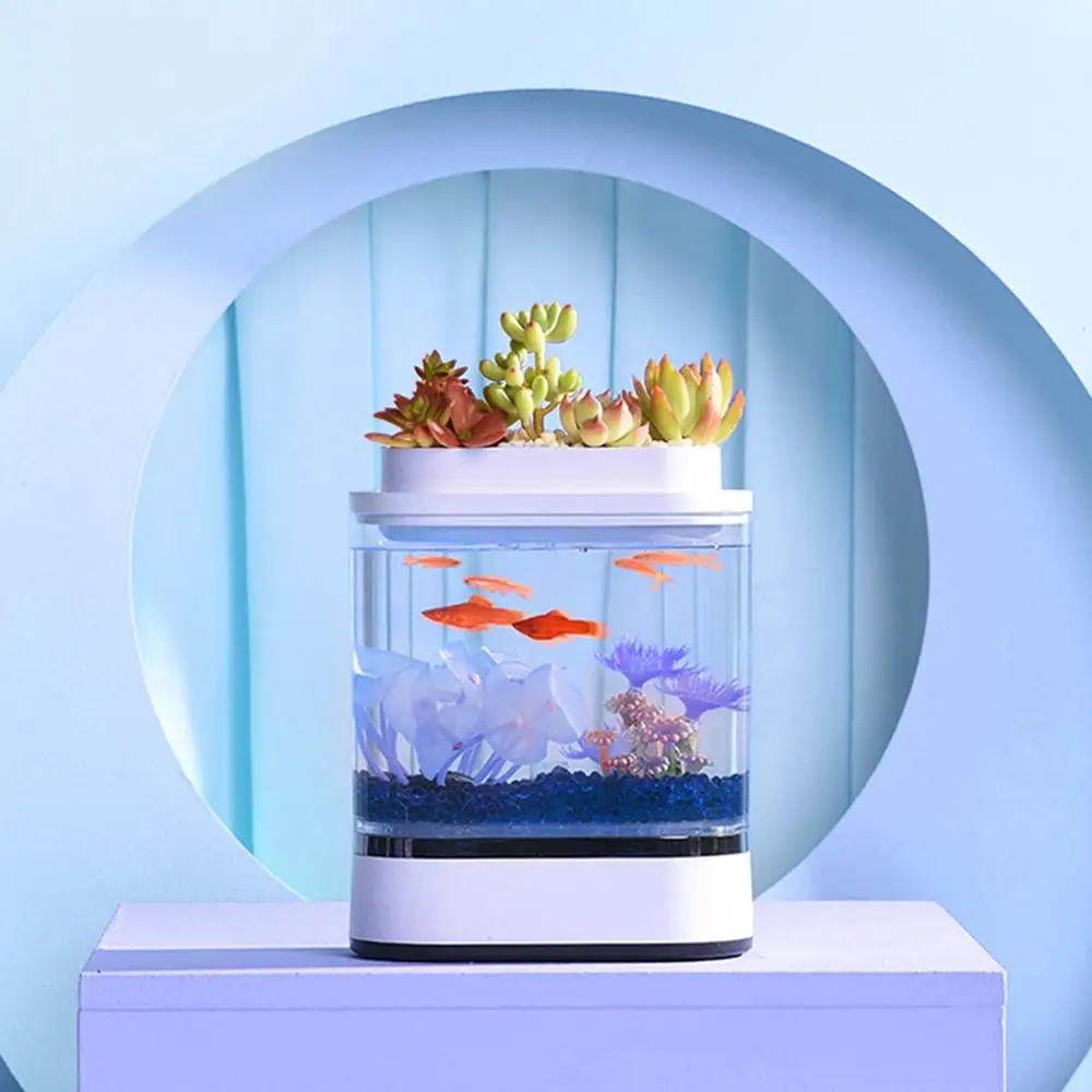 Аквариум YouPin Geometrc Mini Lazy Fish Tank Pro C300 самоочищающийся аквариум со светодиодной