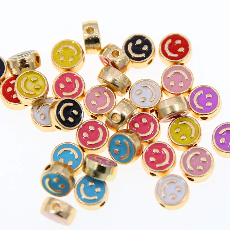 50pcs/Lot 8mm Smiley Beads Smiling Face Enamel Beads For Jewelry Making Loose Spacer Beads Diy Bracelet Jewelry Making Wholesal
50pcs/Lot 8mm Smiley Beads Smiling Face Enamel Beads For Jewelry Making Loose Spacer Beads Diy Bracelet Jewelry Making Wholesal