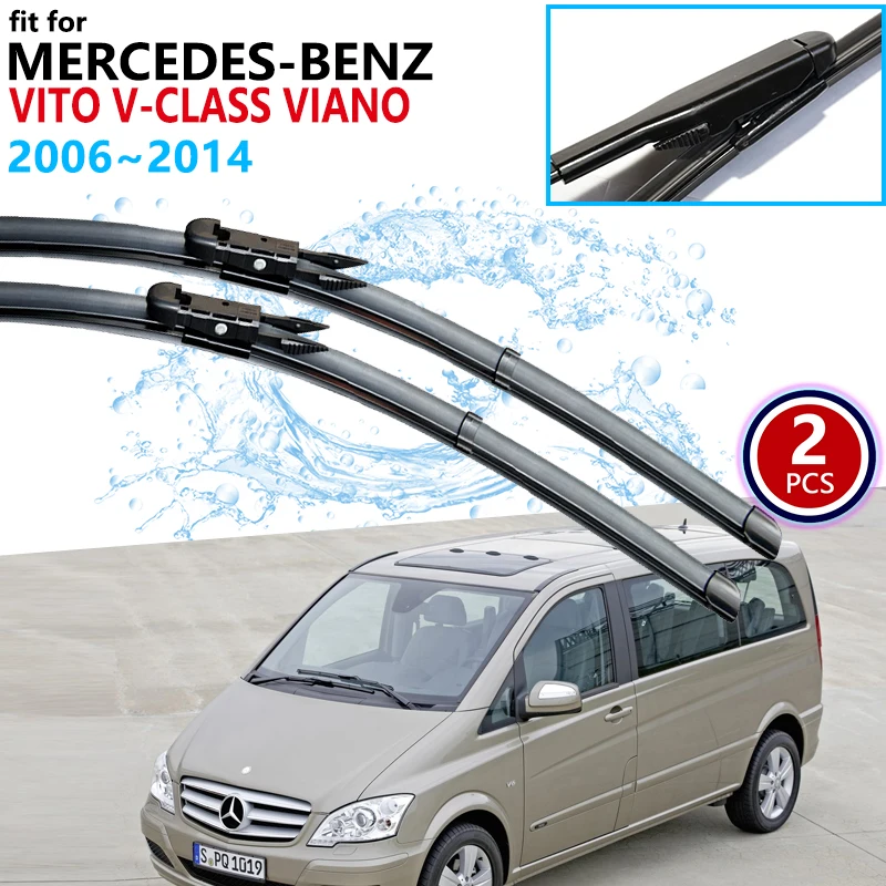 

Car Wiper Blades for Mercedes Benz Vito V-Class Viano Valente Metris W639 2006~2014 Windscreen Wipers 2007 2008 Car Accessories