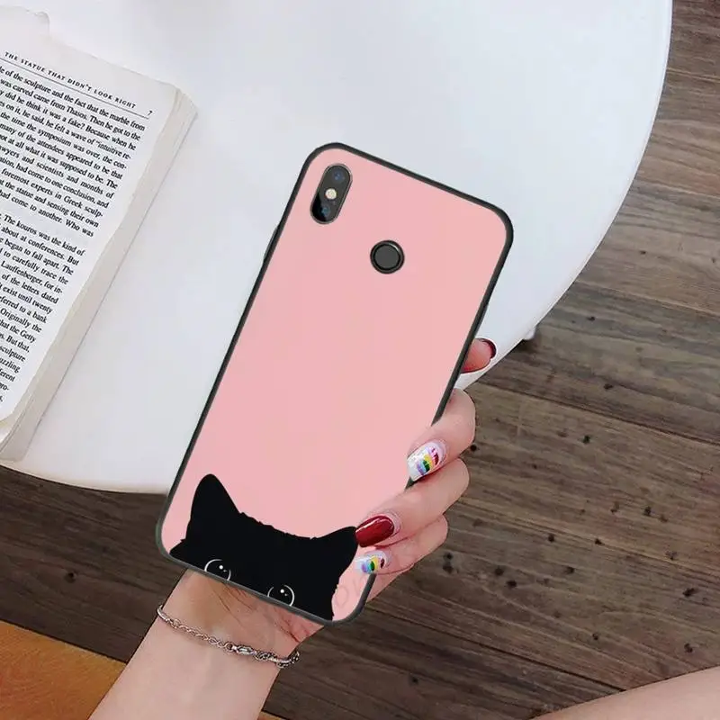 black cat Phone Case For Xiaomi Redmi note 7 8 9 t k30 max3 9 s 10 pro lite