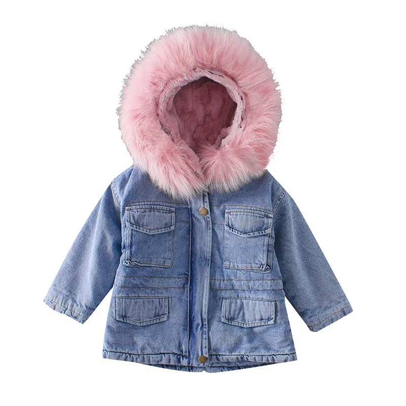 Boys and Girls Real Fur Collar Fleece Denim Coat Winter Baby Cotton Padded Coat Kids' Coat
Boys and Girls Real Fur Collar Fleece Denim Coat Winter Baby Cotton Padded Coat Kids' Coat
