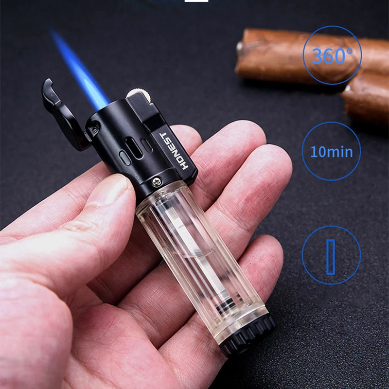 Visible Gas Filled Butane Lighter Blue Flame Windproof Torch Lighter Smoking Accessories Cool Lighter Gadgets for Men
Visible Gas Filled Butane Lighter Blue Flame Windproof Torch Lighter Smoking Accessories Cool Lighter Gadgets for Men