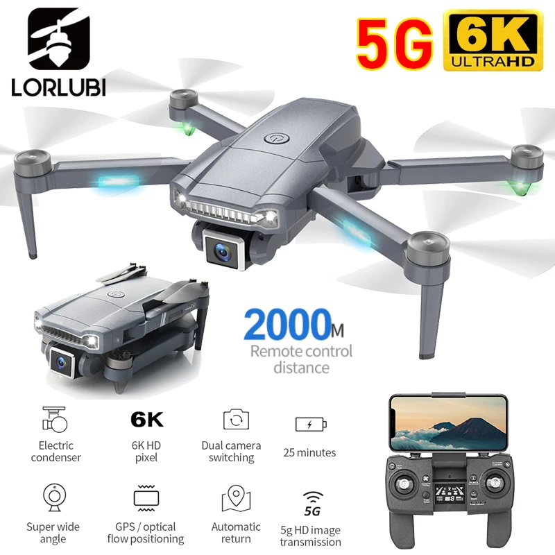 LORLUBI S179 Drone 6K Hd Camera With GPS Professional 5G FPV Brushless Motor Foldable Quadcopter RC Long Distance 2000M Dron Toy
LORLUBI S179 Drone 6K Hd Camera With GPS Professional 5G FPV Brushless Motor Foldable Quadcopter RC Long Distance 2000M Dron Toy
