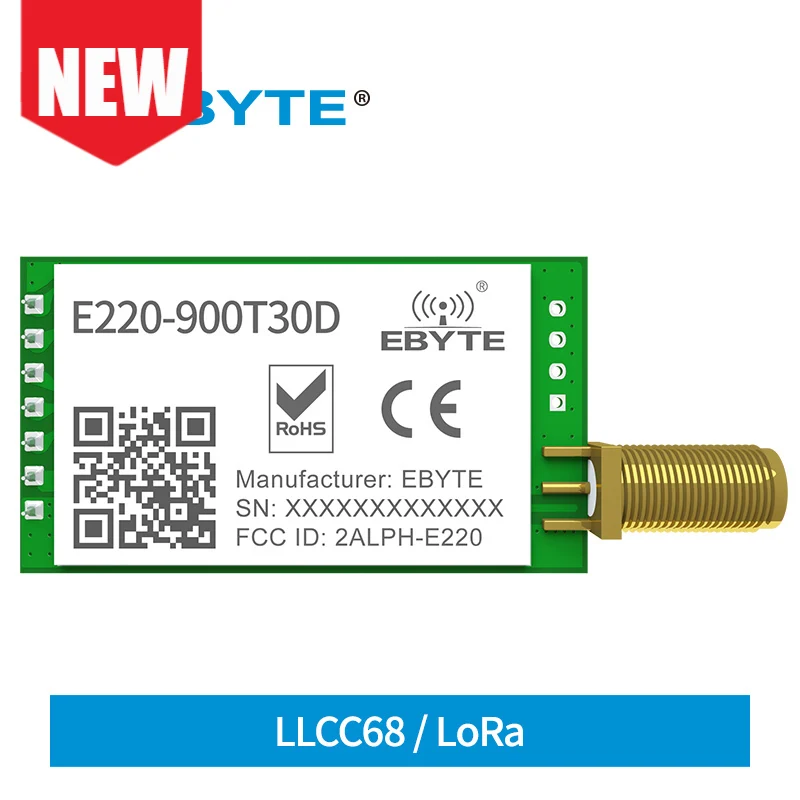 10PCS E220-900T30D Wireless LoRa ISM 868MHz 915MHz Module Ultiple Transmission LoRa Spread Spectrum DIP UART Interface DIY IoT
10PCS E220-900T30D Wireless LoRa ISM 868MHz 915MHz Module Ultiple Transmission LoRa Spread Spectrum DIP UART Interface DIY IoT