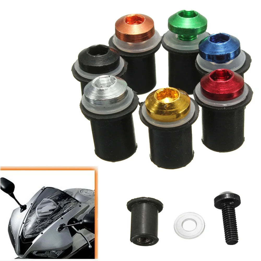 10Pcs Aluminum Motorcycle M5 x 16mm CNC Windscreen Windshield Screw Bolts Nuts Fastener Kit Motorbike Mounting Nuts Kit
10Pcs Aluminum Motorcycle M5 x 16mm CNC Windscreen Windshield Screw Bolts Nuts Fastener Kit Motorbike Mounting Nuts Kit