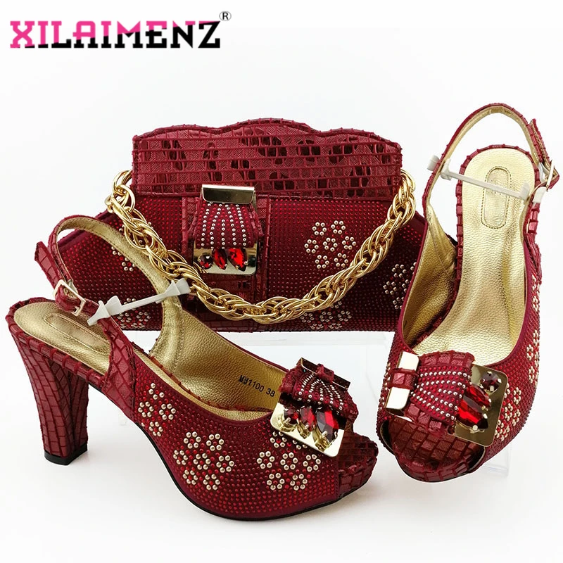 Latest 2019 Nigerian Shoes And Bag Set Super High Heels Party In Women Fashion African Matching Shoe And Bag Set in Wine Color
Latest 2019 Nigerian Shoes And Bag Set Super High Heels Party In Women Fashion African Matching Shoe And Bag Set in Wine Color