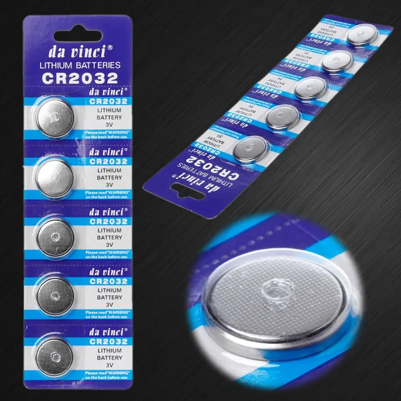 5PCS Button Battery 3V CR2032 BR2032 DL2032 ECR2032 Cell Coin Lithium Li-ion Batteries Promotion Watch Computer LED Light Electr
5PCS Button Battery 3V CR2032 BR2032 DL2032 ECR2032 Cell Coin Lithium Li-ion Batteries Promotion Watch Computer LED Light Electr