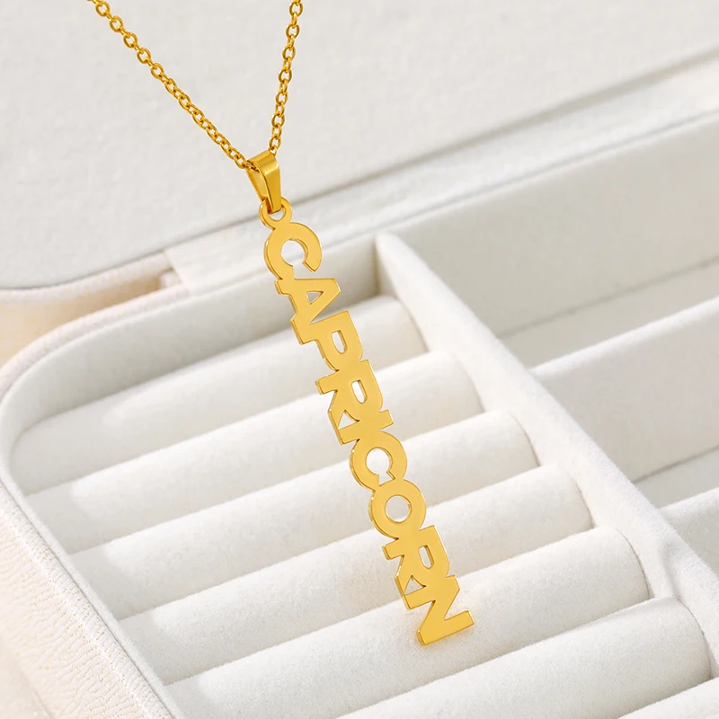 Fashion 12 Constellation Letter Pendant Necklace Stainless Steel Charm Gold Color Necklace For Women Christmas Jewelry
Fashion 12 Constellation Letter Pendant Necklace Stainless Steel Charm Gold Color Necklace For Women Christmas Jewelry