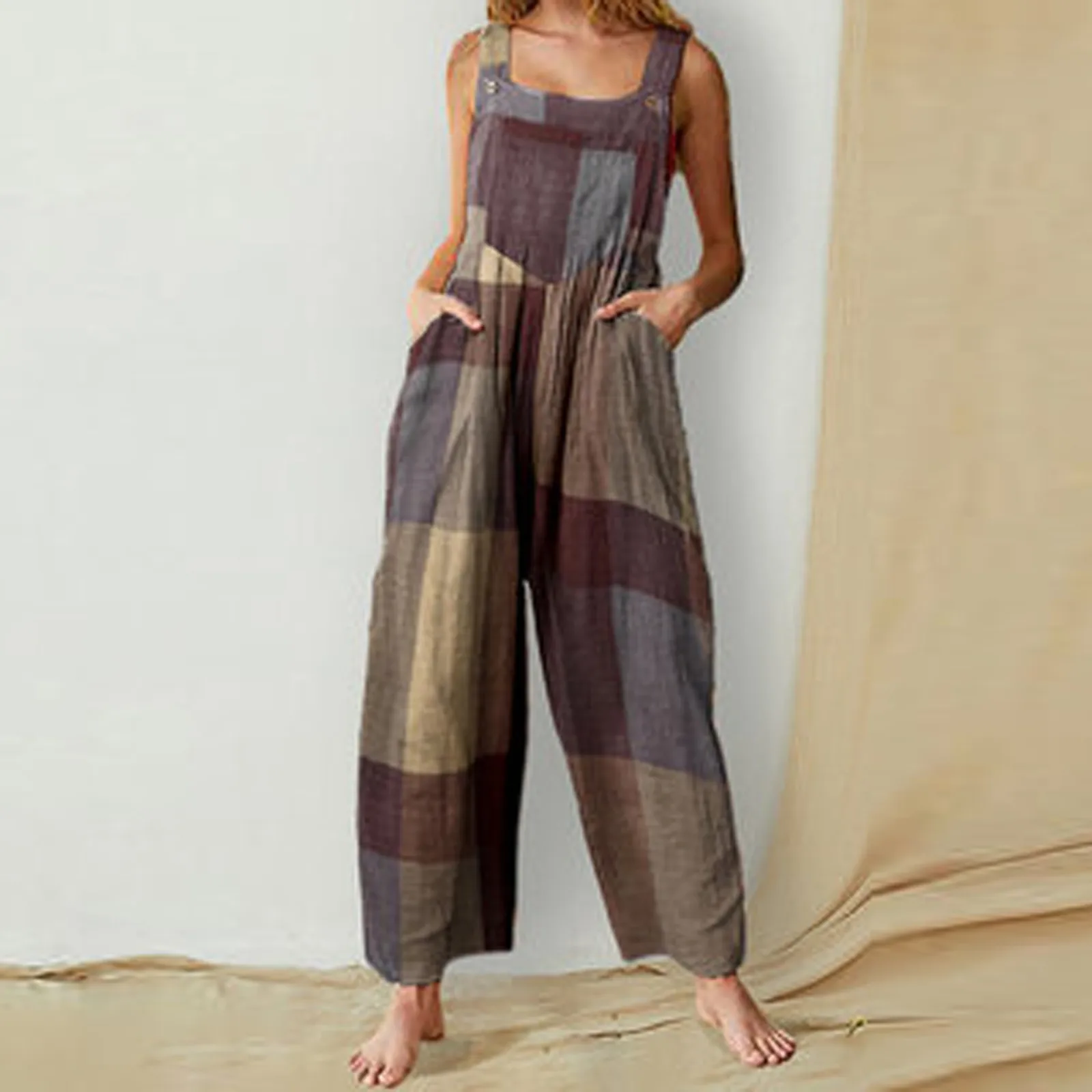 Womens Fashion Jumpsuit Ethnic Style Patchwork Vintage Printed Buttons Suspender Jumpsuit Monos Mujer Комбинезон Женский
Womens Fashion Jumpsuit Ethnic Style Patchwork Vintage Printed Buttons Suspender Jumpsuit Monos Mujer Комбинезон Женский