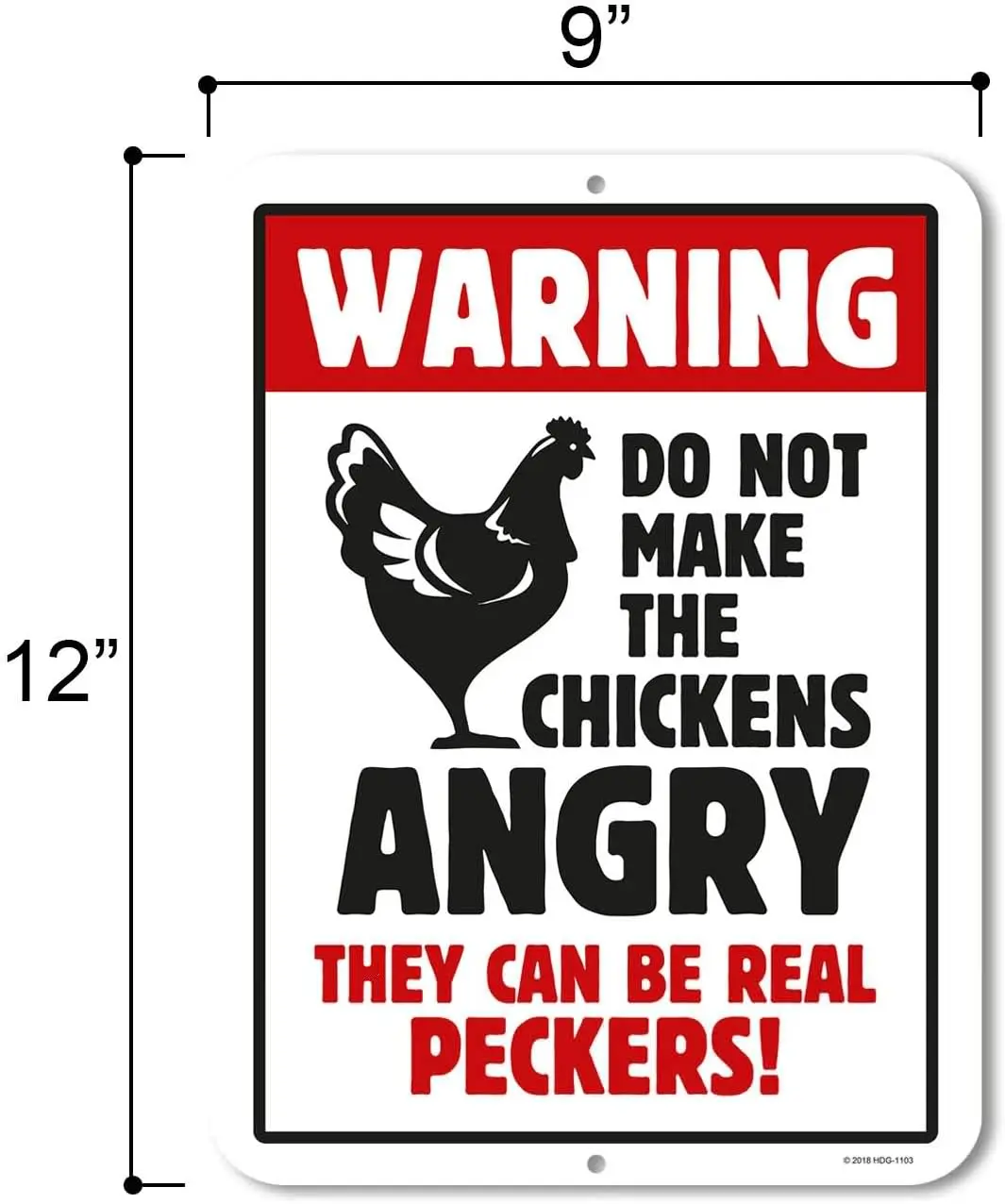Chicken Decor, Warning Do Not Make The Chickens Angry, 9 x 12 inch Metal Aluminum Novelty Tin Sign Decor
Chicken Decor, Warning Do Not Make The Chickens Angry, 9 x 12 inch Metal Aluminum Novelty Tin Sign Decor