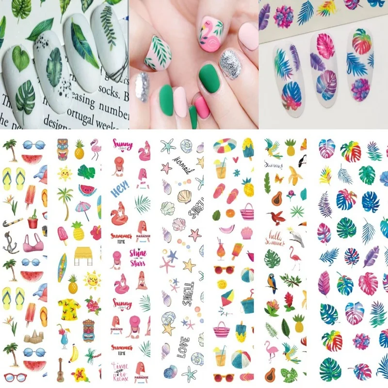 80*103mm1Pcs Nail Sticker Art Spring Summer Ocean Flowers Beach Leaves Green Simple Summer DIY Slider Manicure Skills Decoration
80*103mm1Pcs Nail Sticker Art Spring Summer Ocean Flowers Beach Leaves Green Simple Summer DIY Slider Manicure Skills Decoration