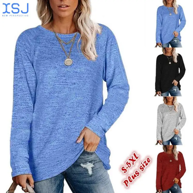 2021 European and American Popular Women's Clothing Autumn and Winter New Round Neck Casual Personalized Long Sleeve T-Shirt
2021 European and American Popular Women's Clothing Autumn and Winter New Round Neck Casual Personalized Long Sleeve T-Shirt