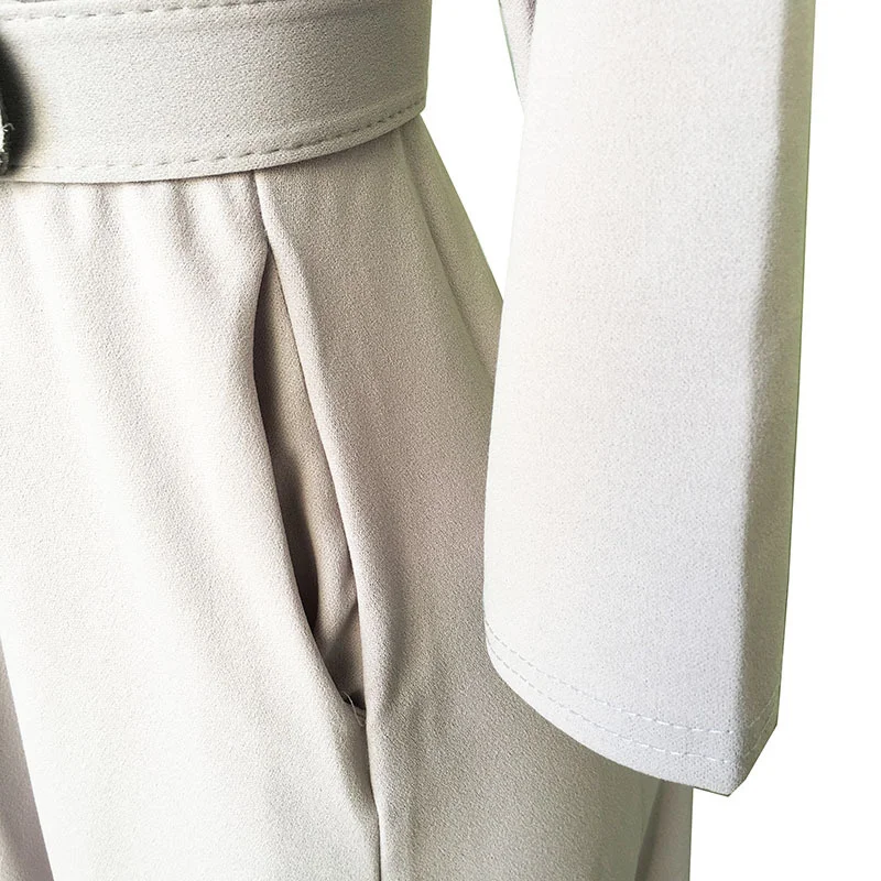 Suit Collar A-line Skirt V-neck Dress With Big Belt 
Suit Collar A-line Skirt V-neck Dress With Big Belt