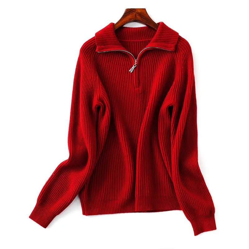 2021 Spring Women's Sweater Fashion Thick Warm High-neck Large Size Long Sleeve Zipper Knitted Pullovers Tops
2021 Spring Women's Sweater Fashion Thick Warm High-neck Large Size Long Sleeve Zipper Knitted Pullovers Tops