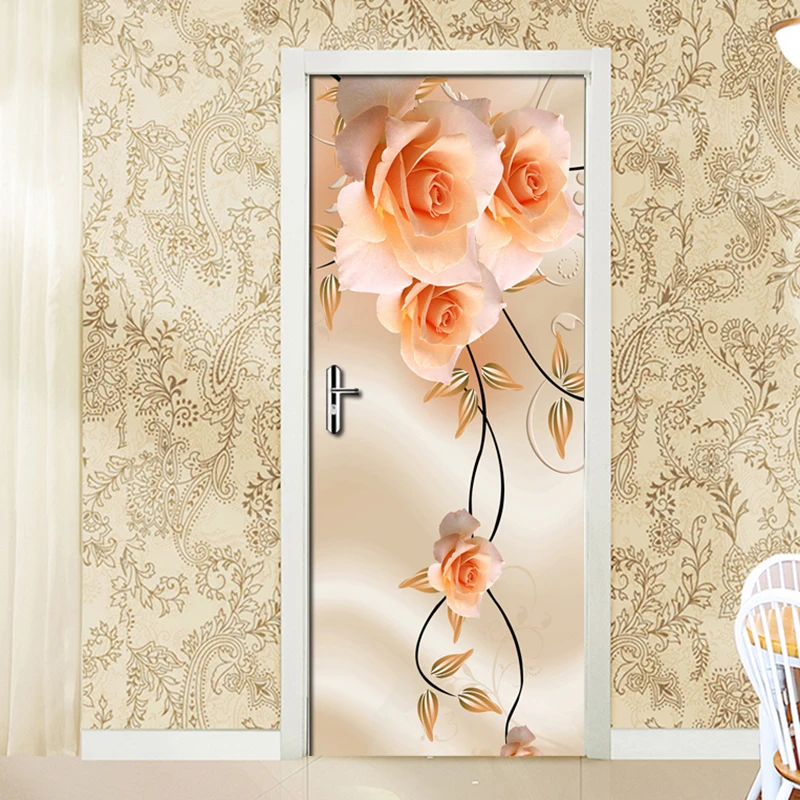 PVC Self-Adhesive Waterproof 3D Door Sticker Wall Mural Rose Flower Photo Wallpaper Home Decor Living Room Bedroom Door Stickers
PVC Self-Adhesive Waterproof 3D Door Sticker Wall Mural Rose Flower Photo Wallpaper Home Decor Living Room Bedroom Door Stickers